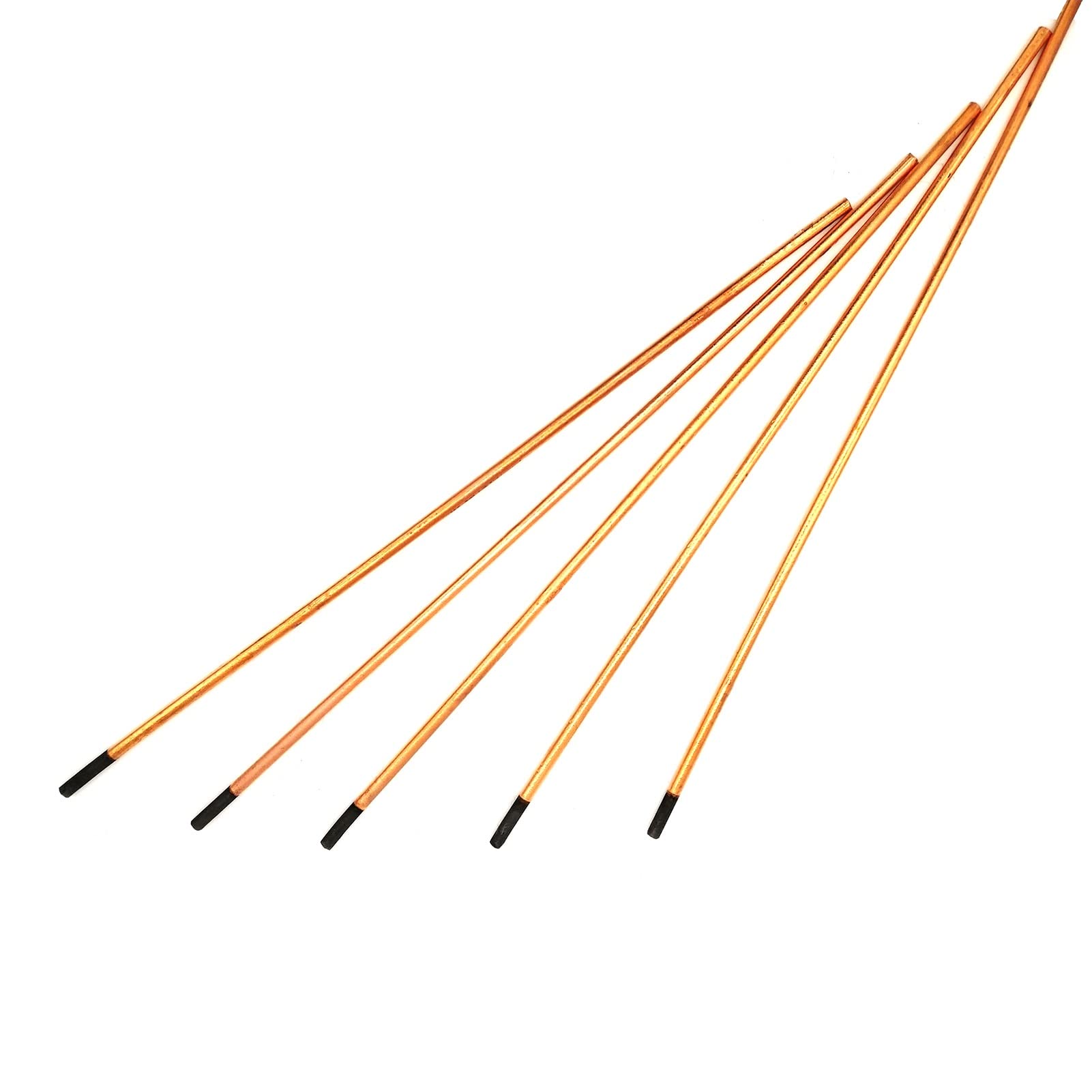 Pilang Round Gouging Carbon Rods, Arc Gouging Carbons, Copper Coated Graphite Electrodes (Color : 10pcs, Size : 5mm)