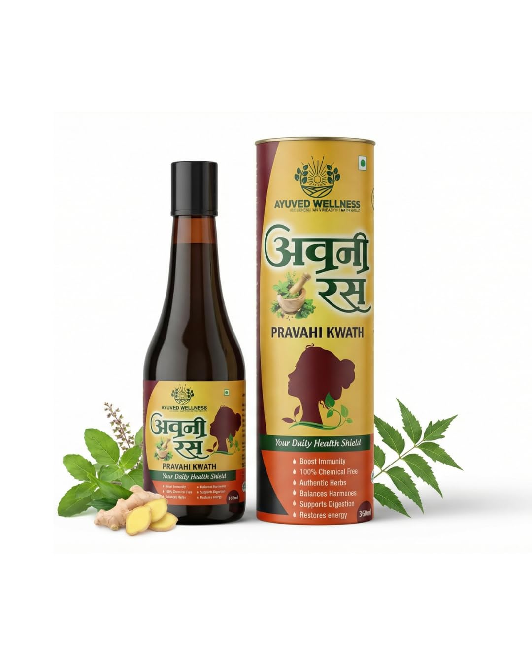 AVANI RAS Ayuved Wellness Pravahi Kwath Herbal Juice for Women, Hormonal Balance Support, 500ml-image-43