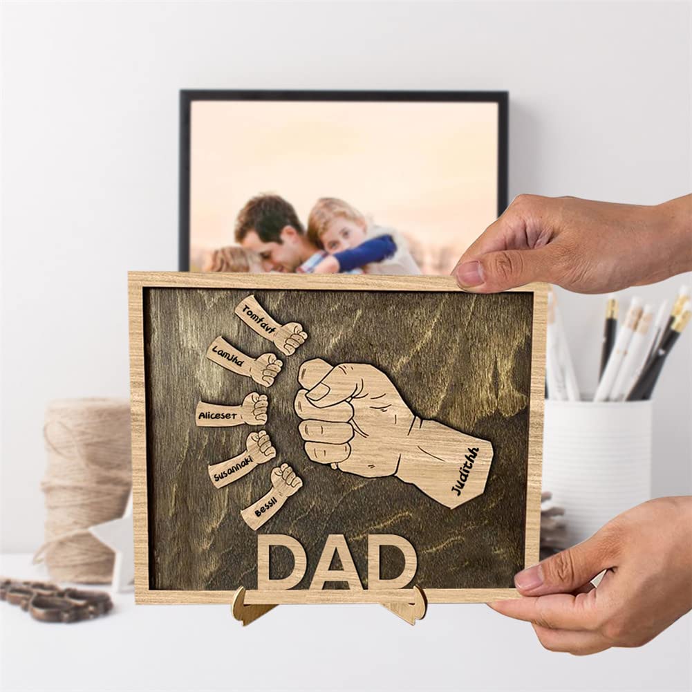 Targa Personalizzata I Am Their Father per la Festa del Papà, Cartello Inciso su Legno con