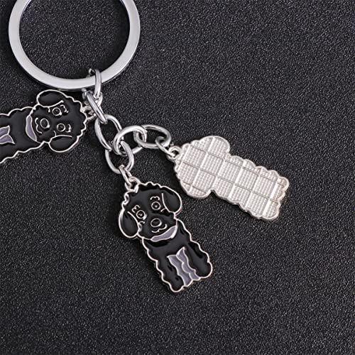 BESPORTBLE Niedlicher Hund Schlüsselbund Metall Auto Schlüsselring Tier Anhänger 2020 Abschluss Schlüsselanhänger Kinder Geburtstagsgeschenke für Mädchen Familie Freunde Studenten (Pudel)