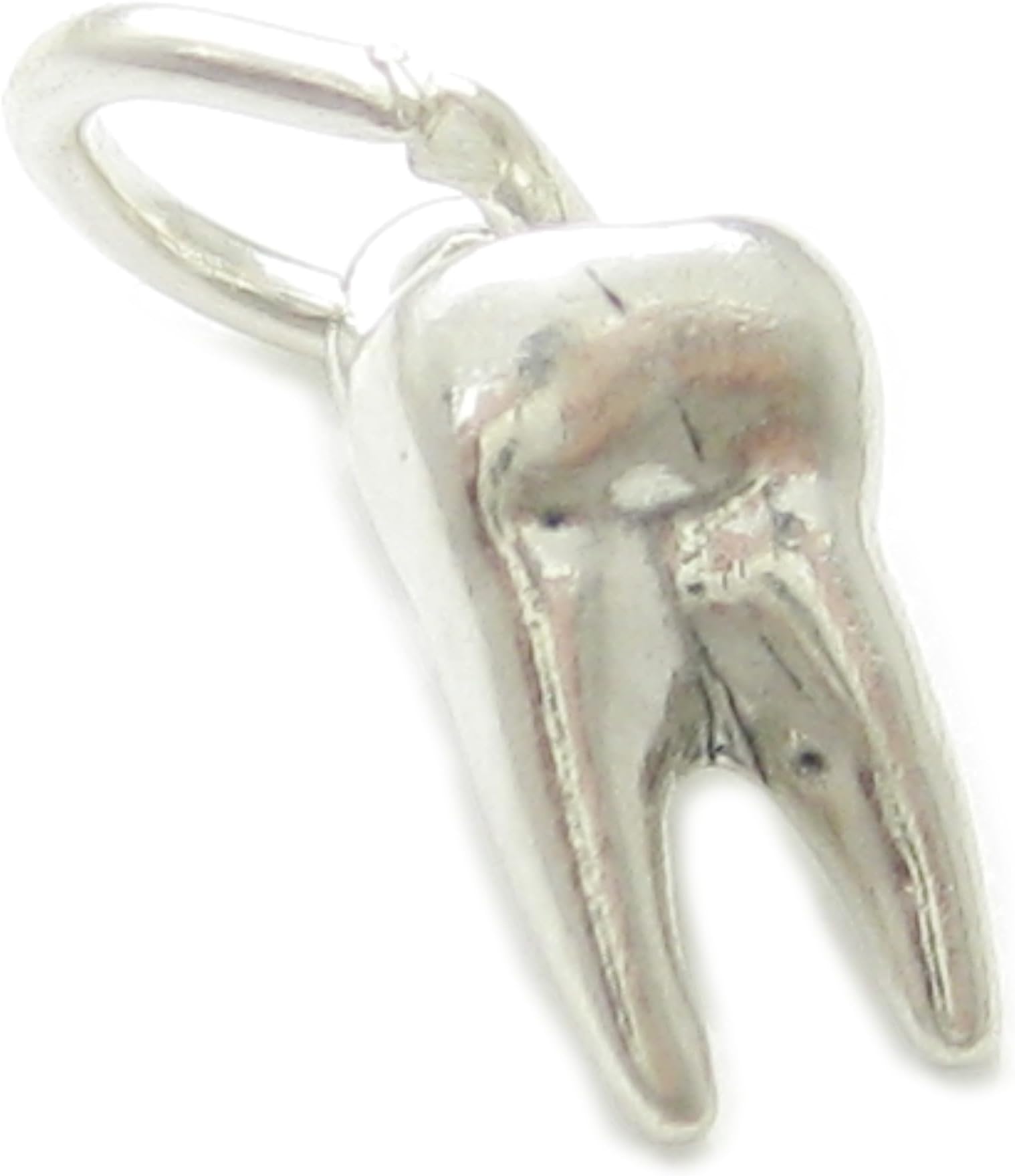 Tooth small sterling silver charm .925 x 1 Teeth Fairy Dentist charms