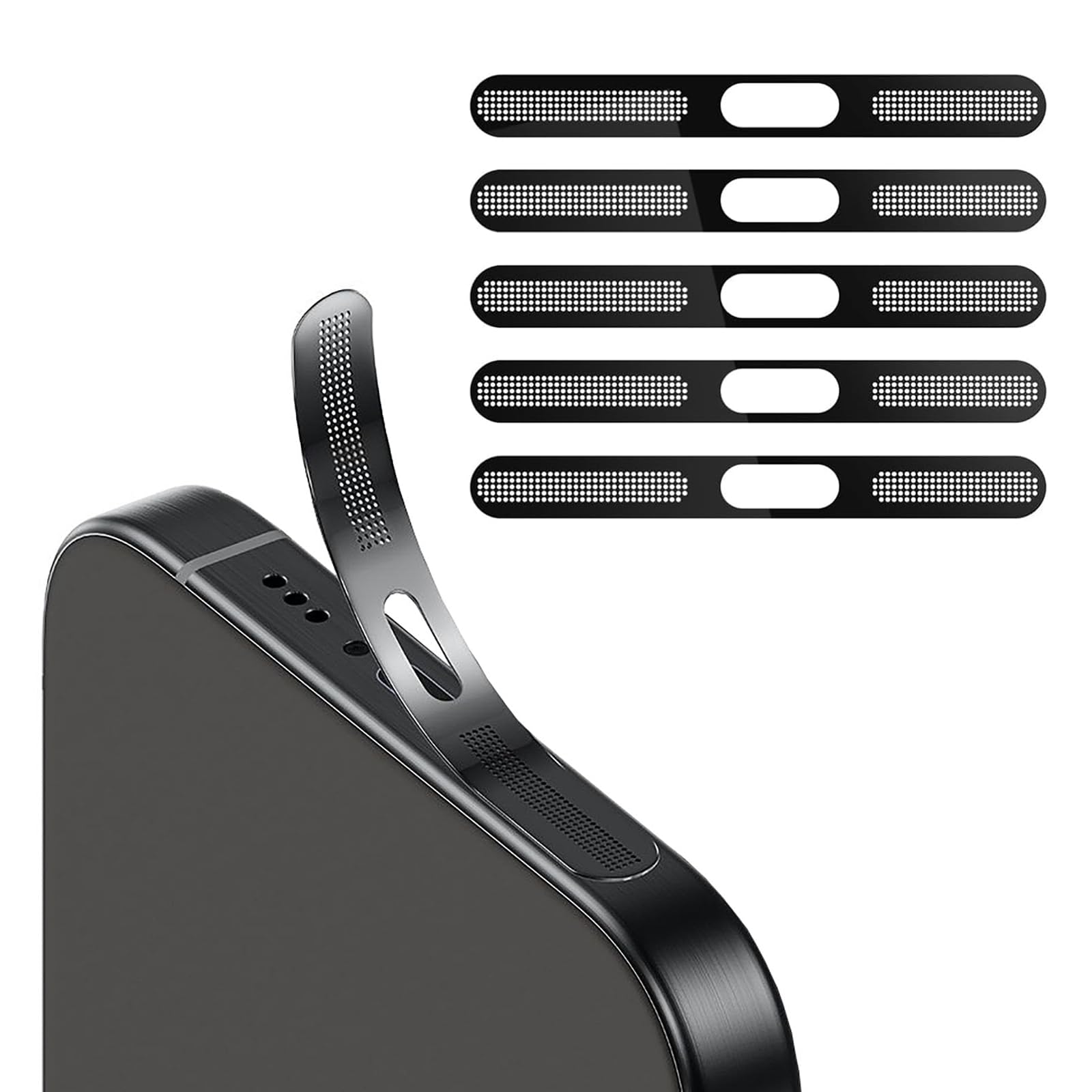 5 Retine Antipolvere Per IPhone 16 Pro/16 Pro Max – Protezione Per Altoparlante E Porta Di Ricarica, Sottili E Verdi - 2