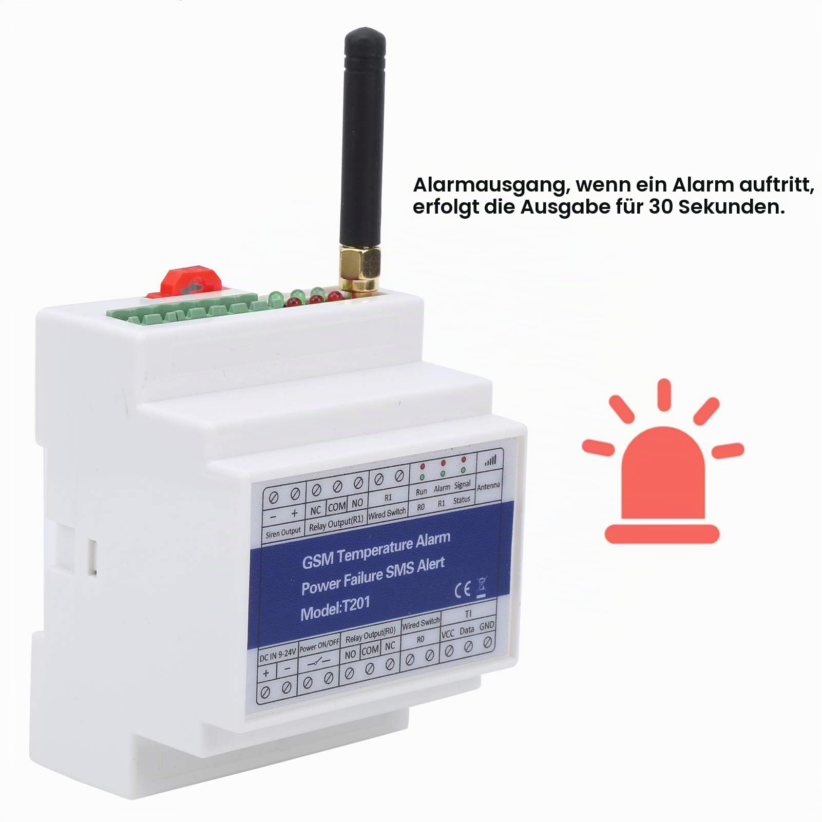 GSM Temperaturalarm für Zuhause – Stromausfall-Alarm mit Fernüberwachung, Timer-Bericht & SMS-Benachrichtigung für maximale Sicherheit