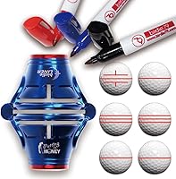 Vista 10 de 360-Degree Golf Ball Marker Alignment Tool Kit with 3-Color Pens and Gift Box.