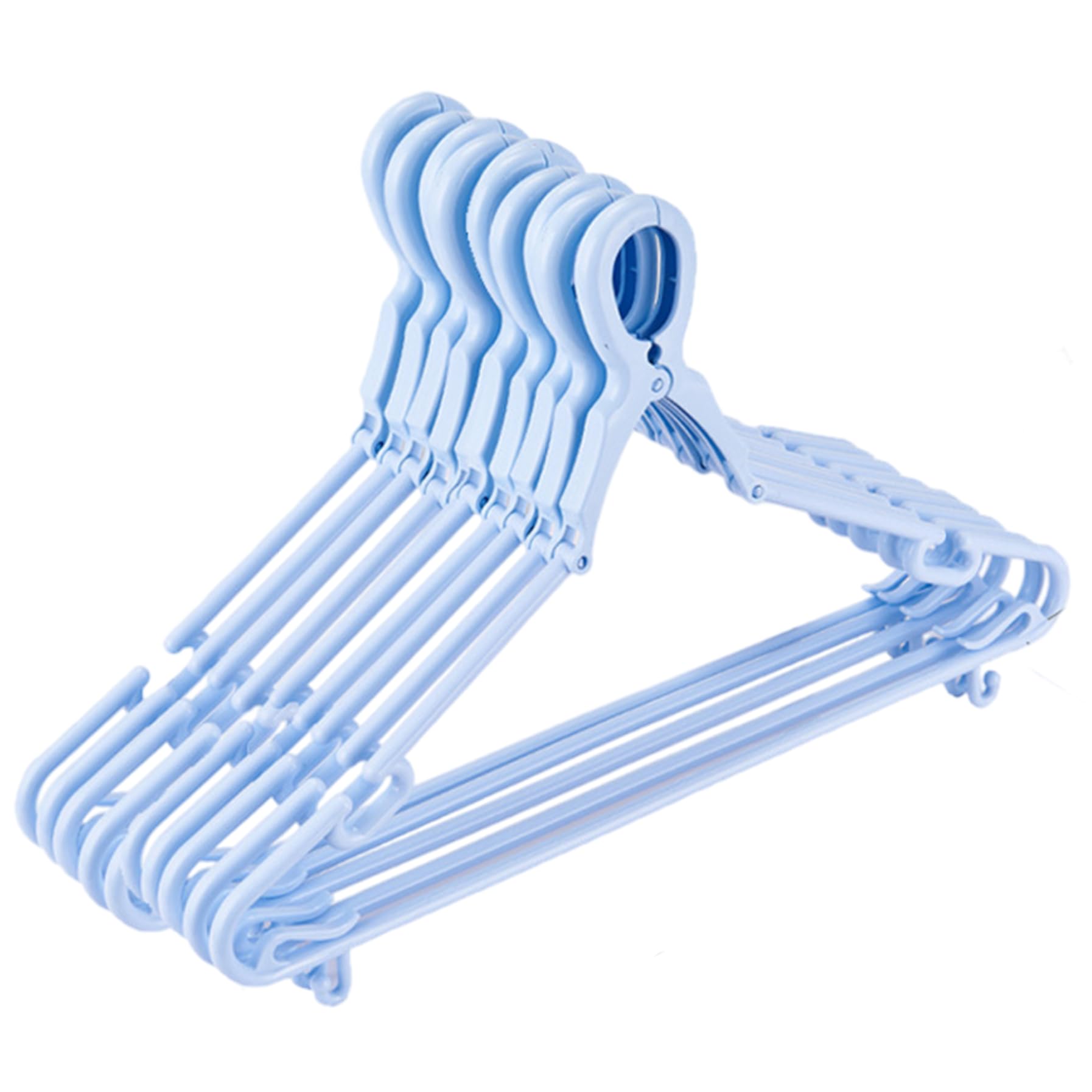 Plastic Hangers 5PCS Windproof Non Slip with Hook Clasp Multifunctional Clothes Drying Hanging Rack for Jackets Shirts Scarves Tie Pants