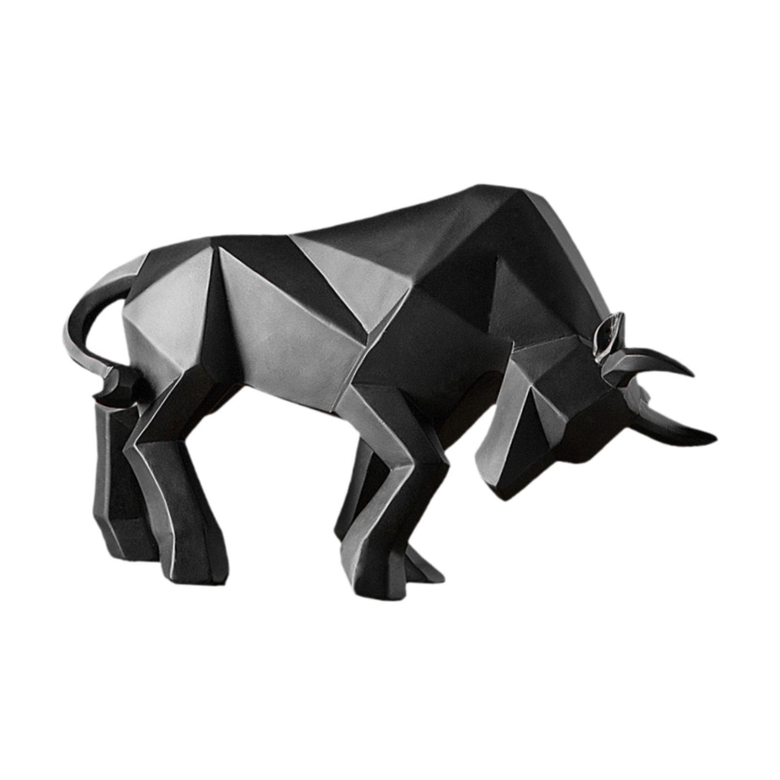 ALCXAZS Bull Statue Figurine Sculpture Desk Decor Office Desk Or Bookshelf