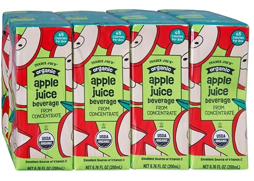 Trader Joe's Organic Apple Juice 6.75 Fl Oz x 8 (2-pack)