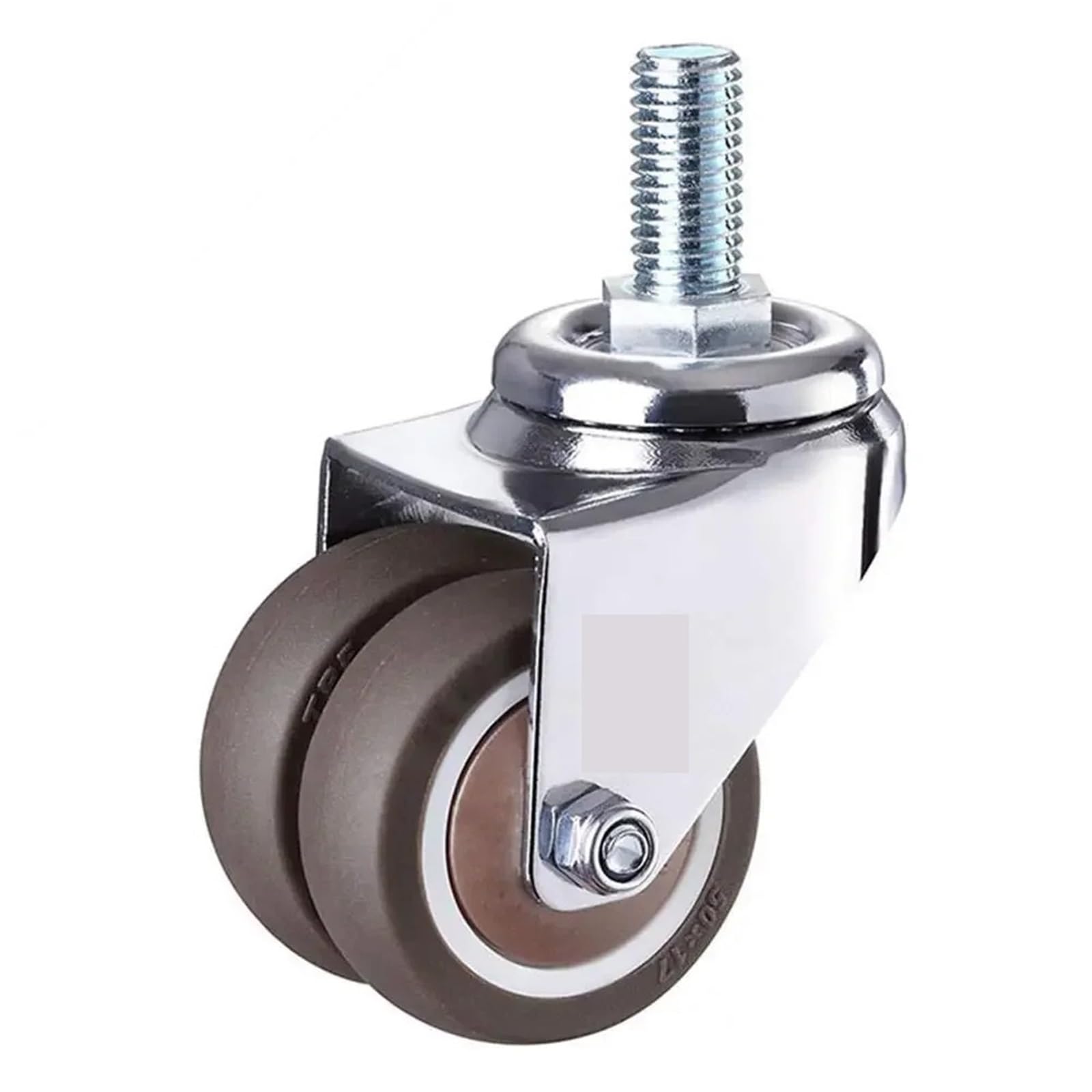 Möbelrollen 4 Teile/satz 2 ”Heavy Duty Swivel Stem Gummi Caster Räder M12 X 25mm Feststellrollen Ersatz for Möbel(Set 1)