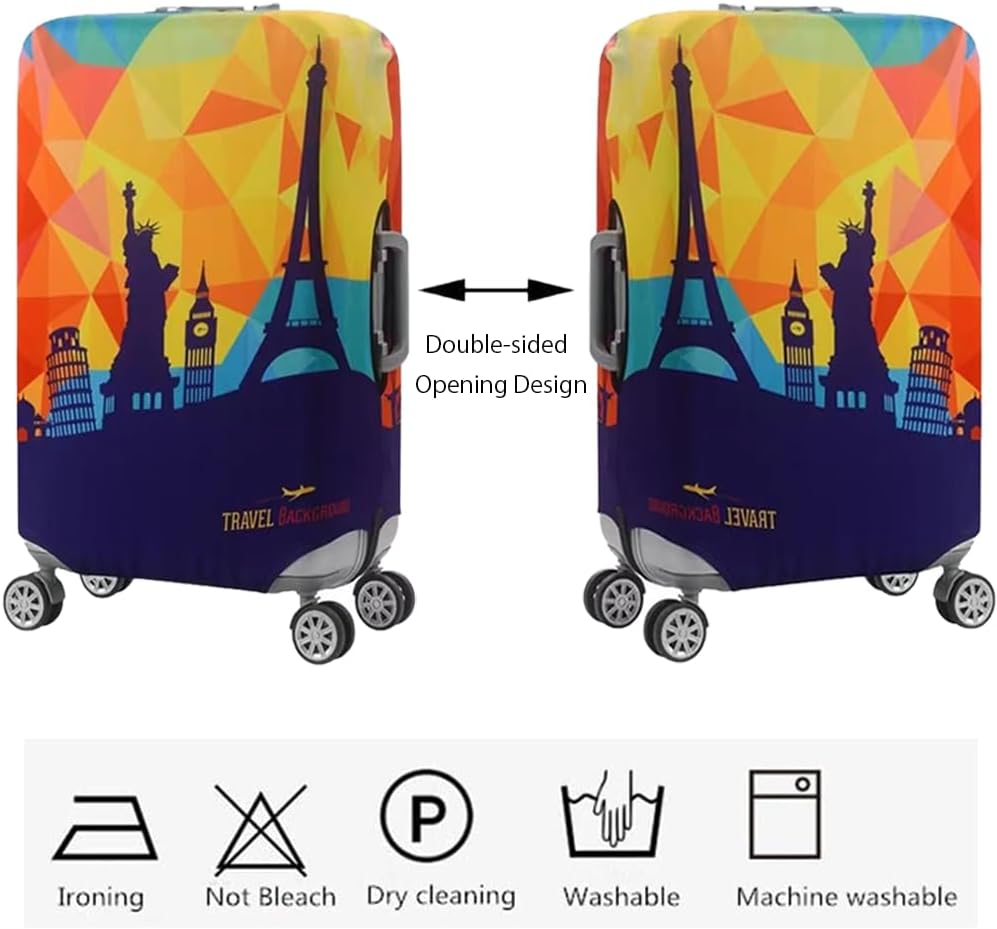 Travel Luggage Cover Suitcase Protector Spandex Washable Fit 19-31 Inch Suitcase XL