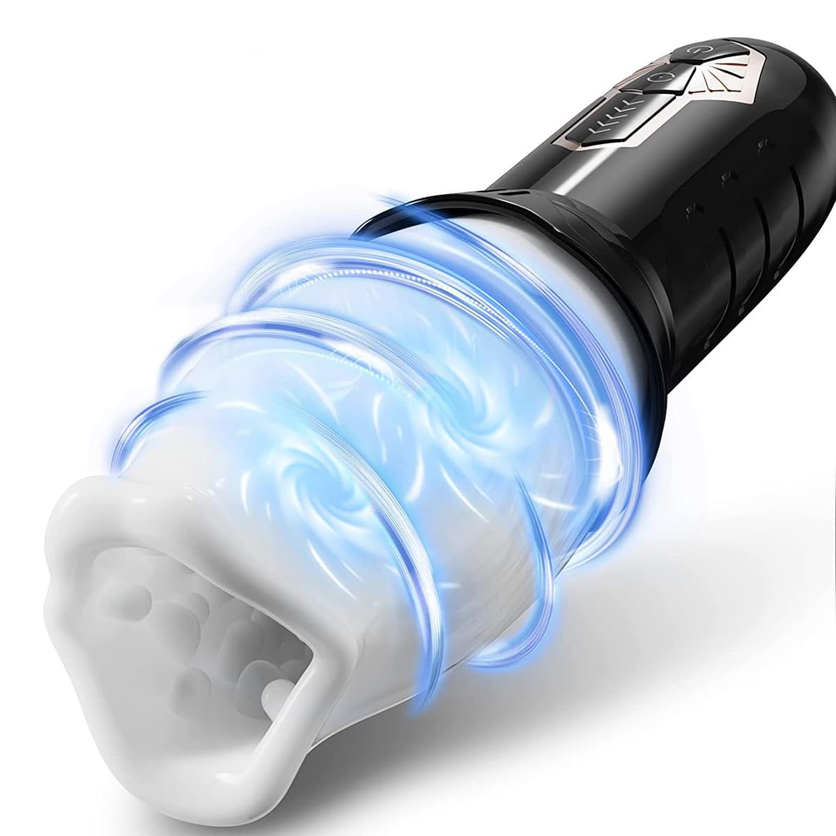 Elektrischer Masturbator Cup Sex Spielzeug mit 5 Rotationsmodi und 10 Vibrationsmodi für Die Männer Solo Taschenmuschi Blowjob Penis Masturbatoren mit 3D Realistischer Vagina Pussy Sex Toyset Herren