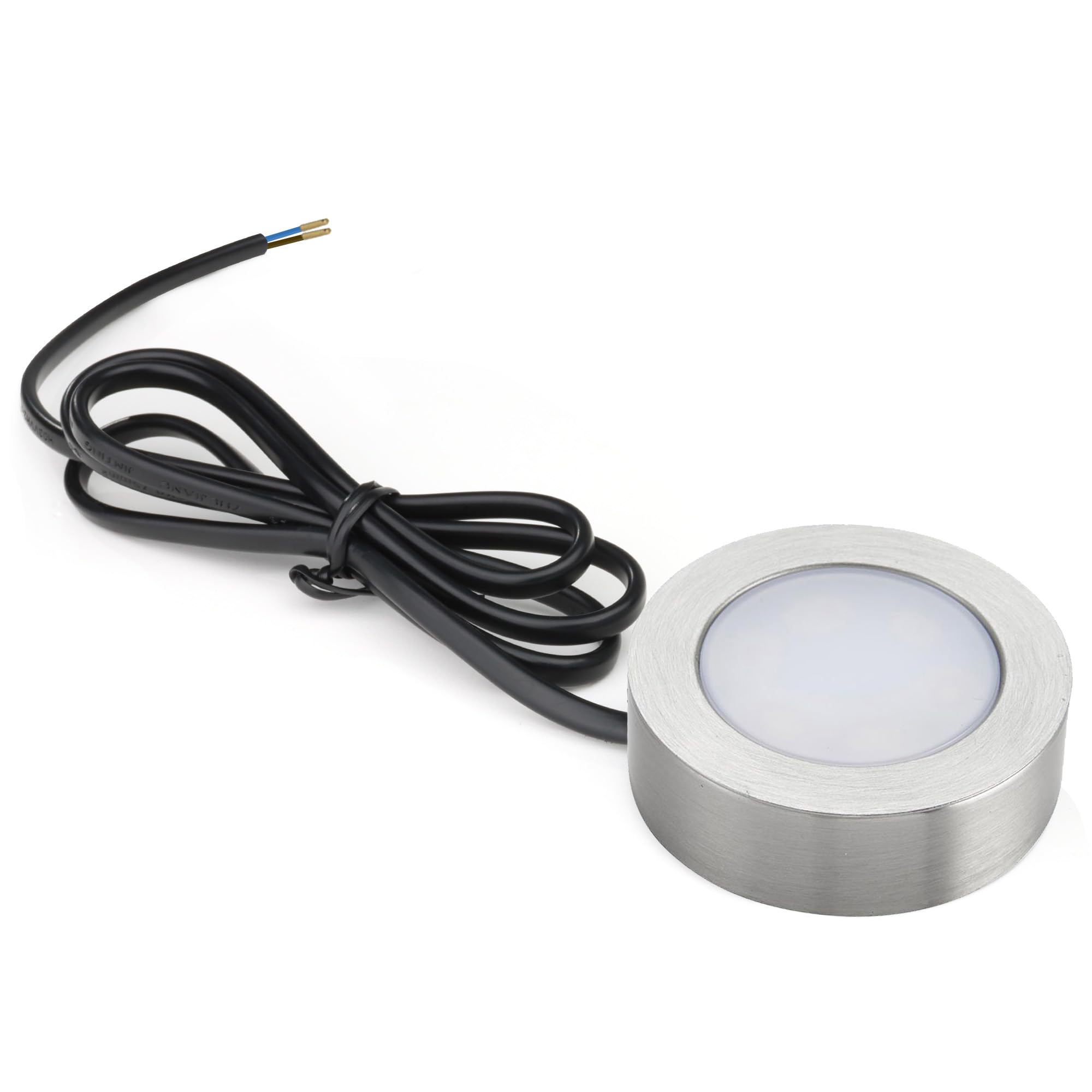 Bright Source LED Circular Cabinet Cupboard Unit Shelf Light, Satin Nickel, 2.5W, 220lm, 3CCT Switchable 3000K 4000K 6000K - Image 2