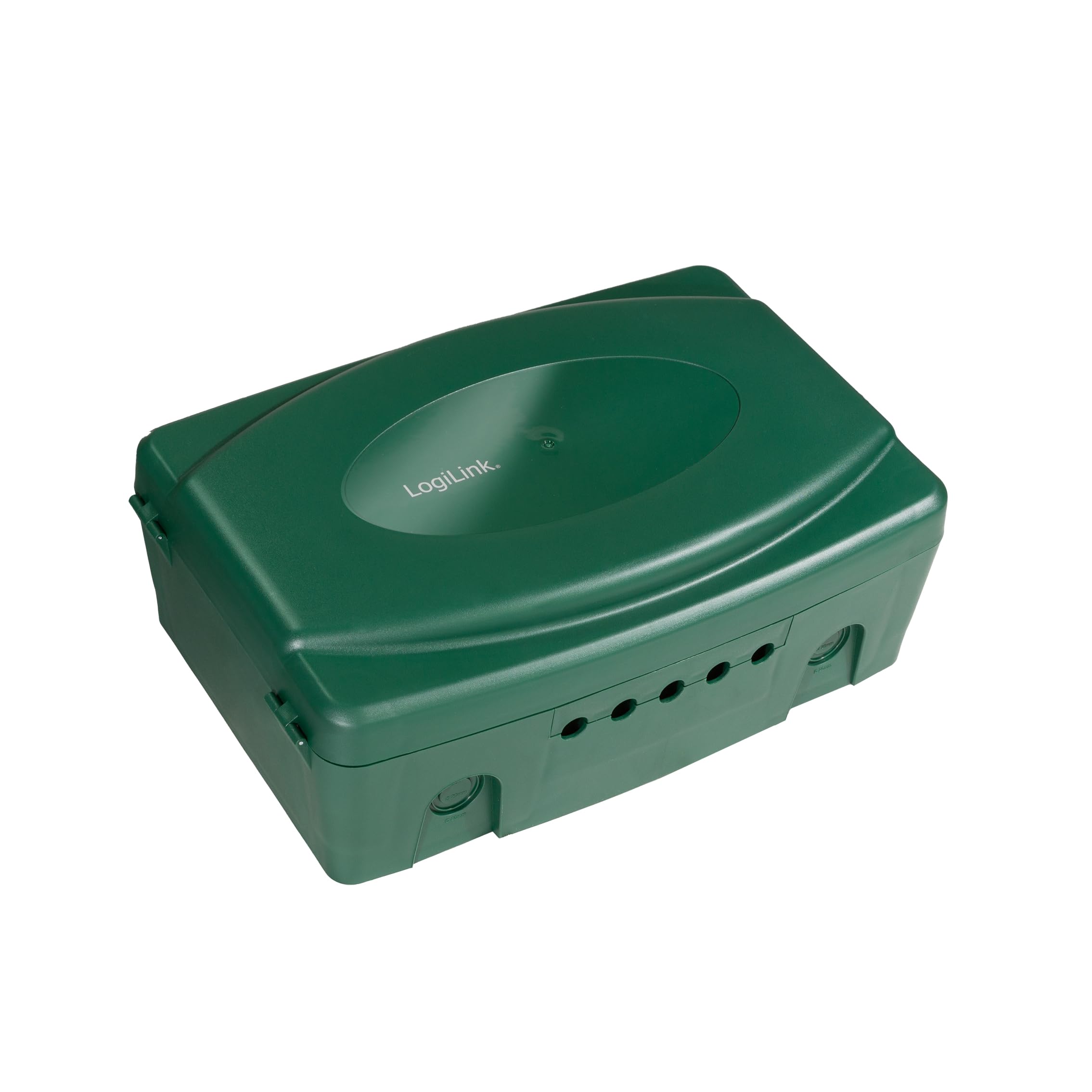 Logilink - Caja electrónica Resistente a la Intemperie para Uso en Exteriores en Verde con protección contra el Polvo y Salpicaduras (IP54), 32 x 21 x 11,5 cm