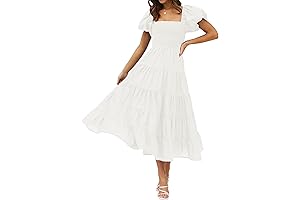 Women's 2024 Summer Fashion Casual A-line Midi Dress