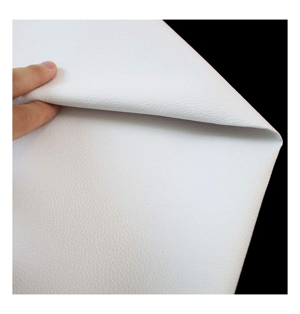 Tissu simili cuir blanc au mètre de 1.38x7m fin et stretch pour la couture
