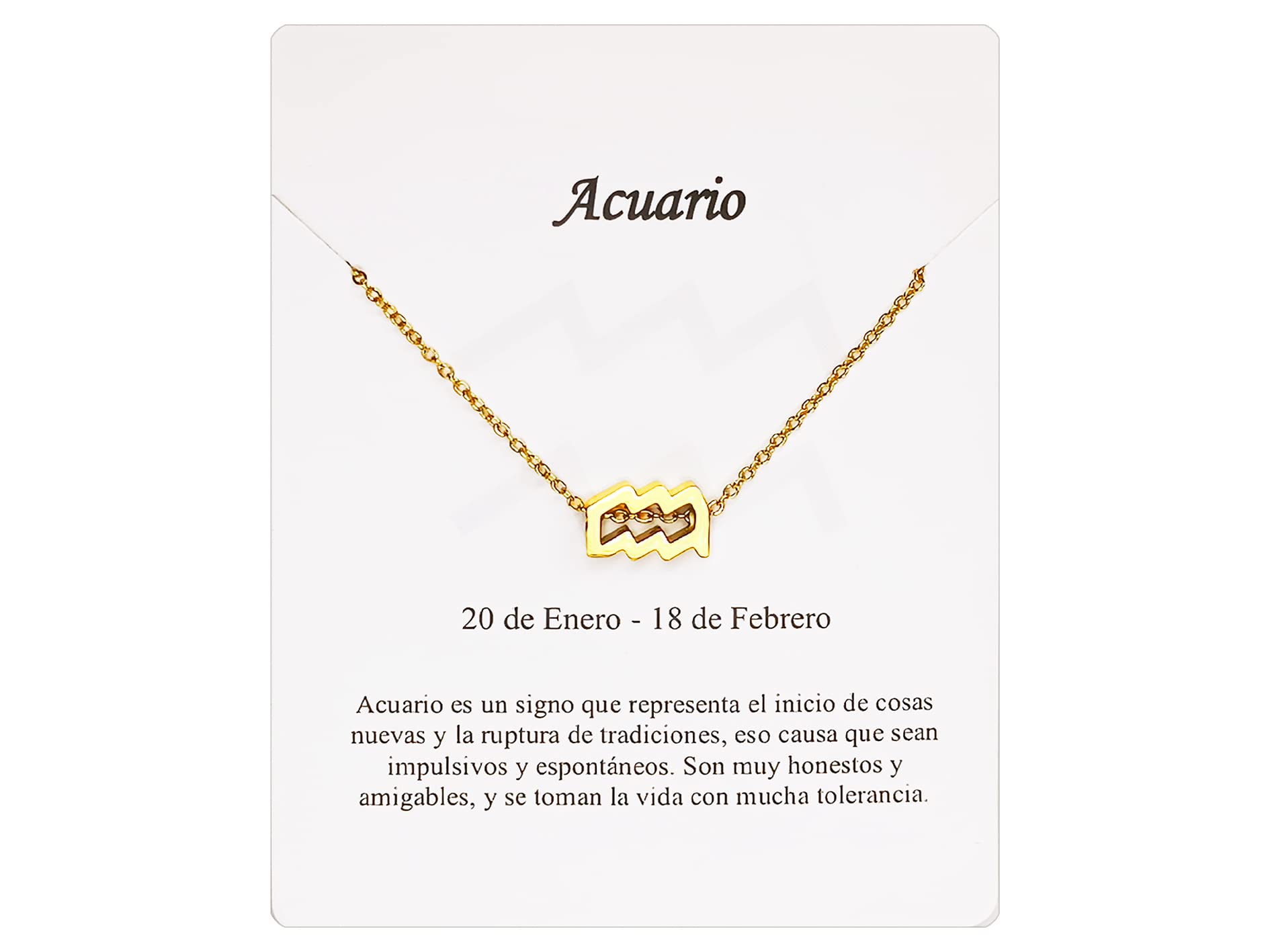 Collar Signo Zodiaco Acero Inoxidable hermosa Tarjeta Significado Signo Zodiacal Colgante Horóscopo Para mujer Regalo Cumpleaños — view 14