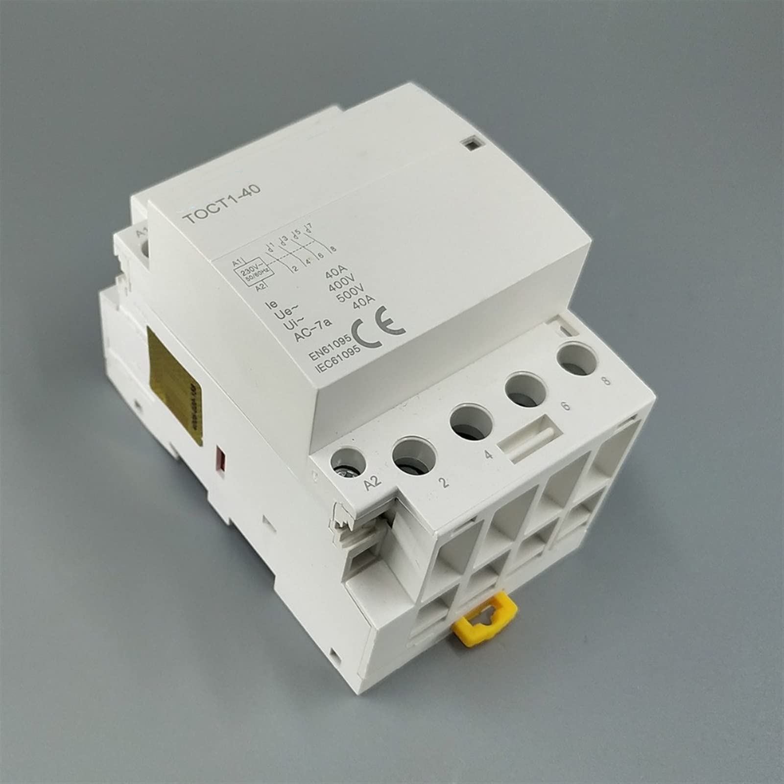 Contactor CT1 4P 40A 220V 400V ~ 50/60 Hz Carril DIN Contactores modulares de CA for el hogar 4no Electricidad Industrial