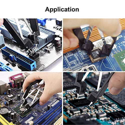 PAGOW Stainless Steel PLCC IC Chip Extractor, Motherboard Circuit Board Component Puller, Chip Extraction Puller Tool (2 PACK) - Thumbnail 7
