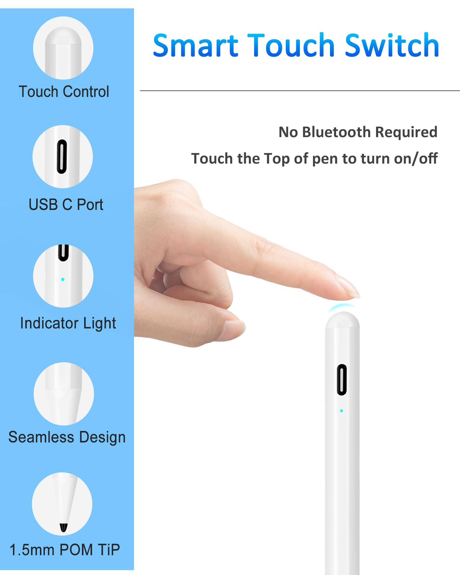 Amazon.com: Stylus Pen for iPad (2018-2026), Fast Charging & Palm
