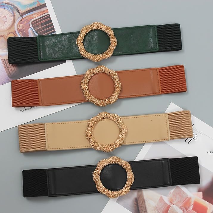 Wide waist cover leather trim all-in- dress suit elastic belt coat sweater black2