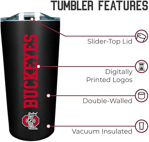 Miniatura 501 de Campus Colors Vaso de acero inoxidable de la NCAA perfecto para el día del partido, 18 onzas, doble pared, mantiene las bebidas perfectamente Azul