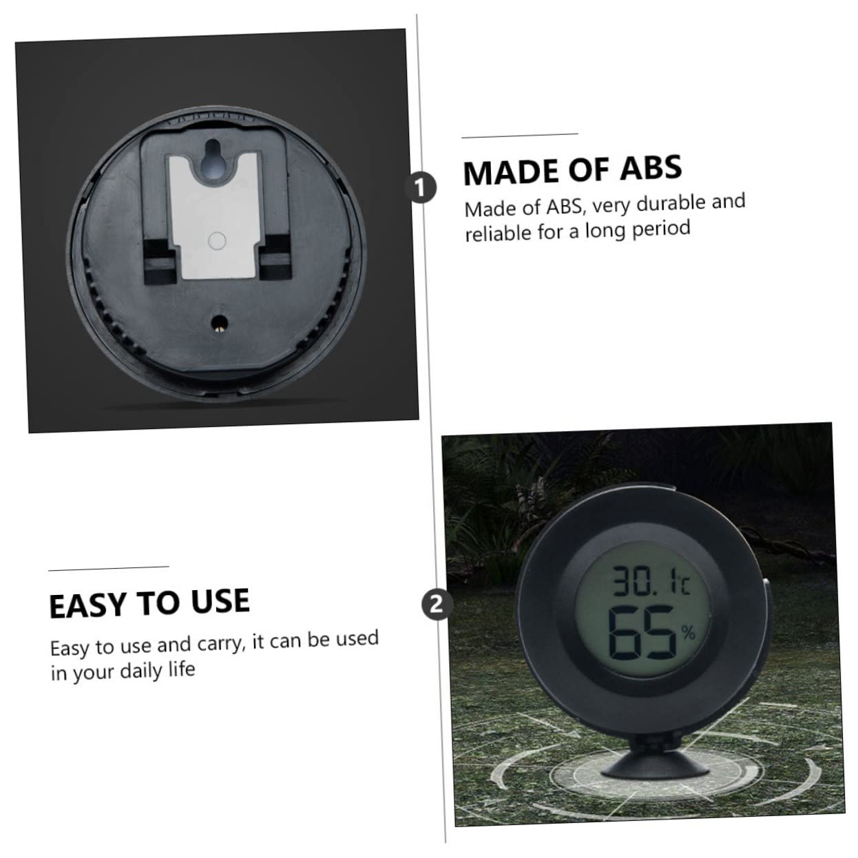 3 Pcs Reptiles Mini Monitor Indoor for Home Digital Temperature Monitor Humidity Reptile Gauge Digitathermometer Digital Humidity Meter LCD Humidity Monitor/2228