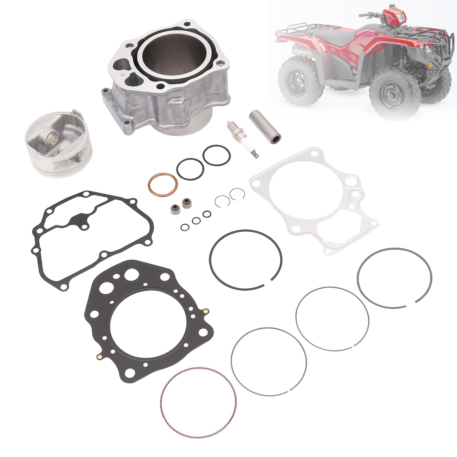 SINOCMP TRX500 Piston & Cylinder Top End Repair Kit For Honda Foreman Rubicon 2012-2019