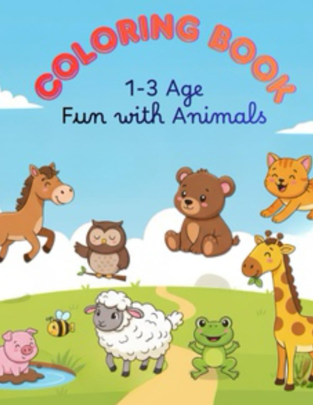 Coloring Book: 1-3 Age Fun with Animals