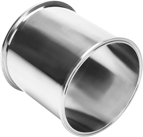 Miniatura 6 de DERNORD Tubo de carrete sanitario con extremos de abrazadera, tubo redondo sin costuras de acero inoxidable 304 con brida de virola de triple