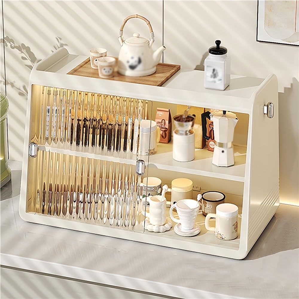 Soporte para tazas de café, organizador que ahorra espacio para cocina, oficina, hogar, solución de almacenamiento elegante para tazas y tazas, diseño elegante para un fácil acceso