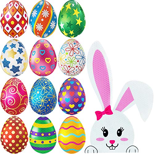 Set de 13 imanes decorativos de Pascua con huevo y conejo miniatura 1