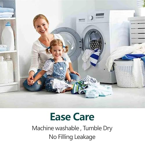 Miniatura 8 de Cozynight Edredón suave tamaño California King, edredón alternativo ligero con pestañas en las esquinas, edredón blanco esponjoso y transpirable