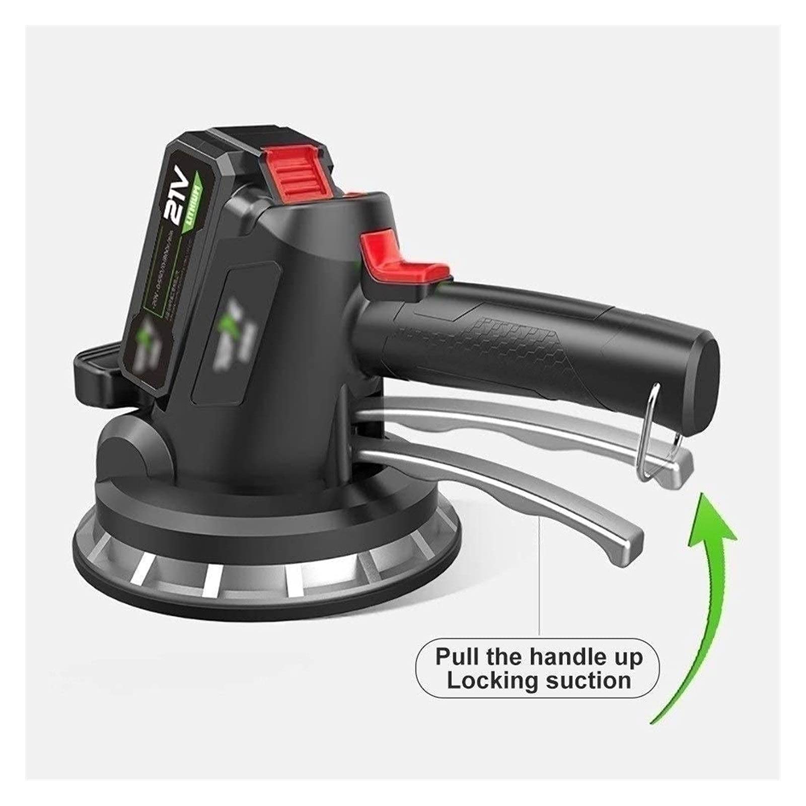 Máquina de Control, Máquina pavimentadora de Pisos - Herramienta de nivelación de losetas - Herramienta de instalación de amarres vibratorios - Máxima adsorción 320 Kg (Color : Dos baterías