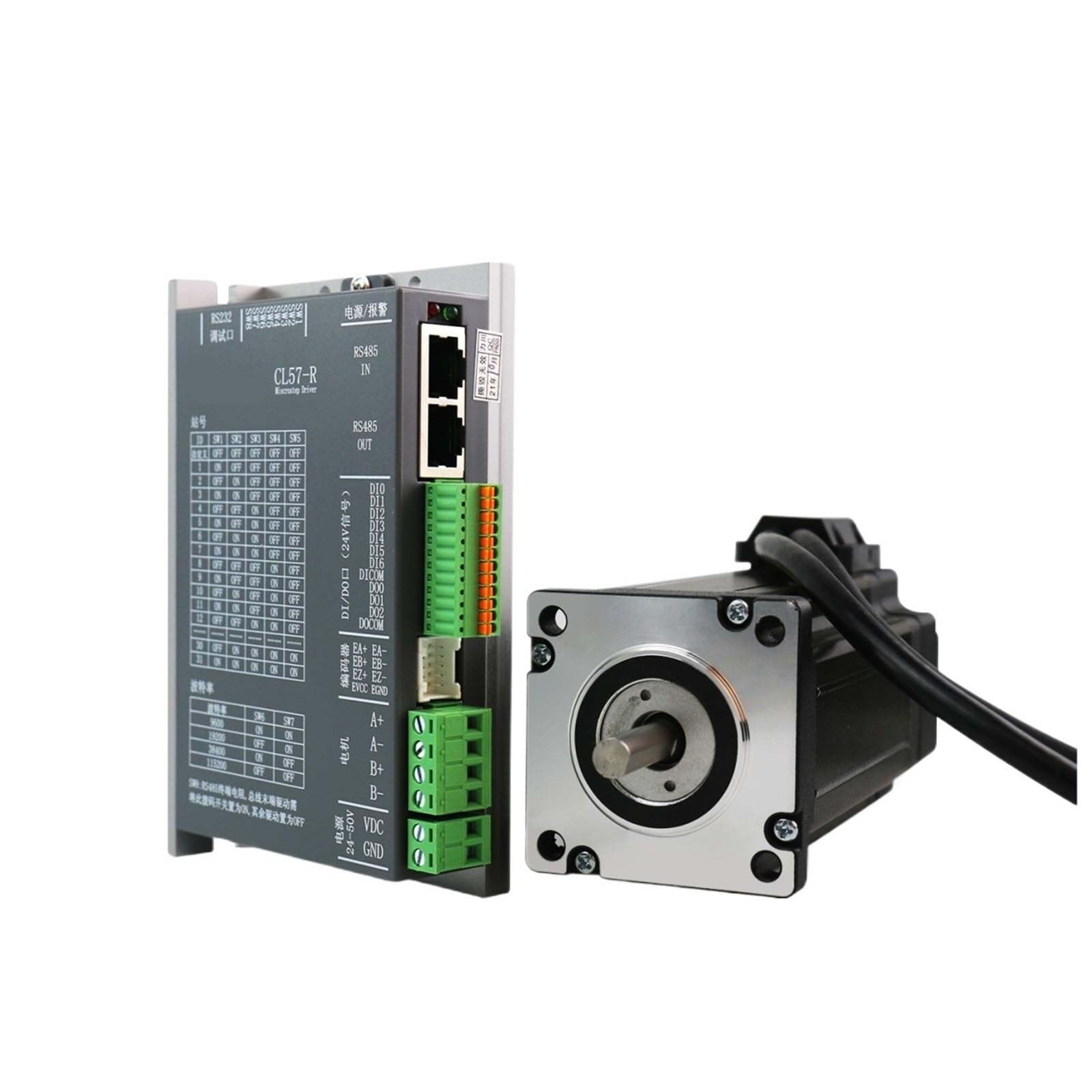 EKFBQBGW DC24V~50V 4/4.5/5/5.8A 1000PPR 2/2.3/2.8/4.5/4.8/5.5N.m Stepper electronic starter Controller 2Phase Nema24 Closed Loop Stepper electronic starter Drivers(Nema24 5.5Nm Kit)