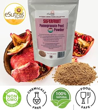 eSutras Organics Pomegranate Peel Powder Superfood, 10 Ounces
