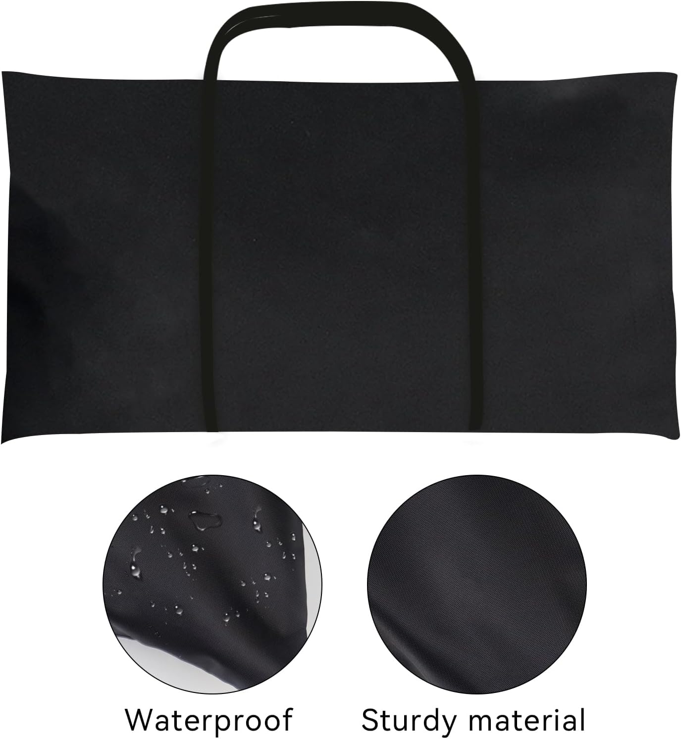 Klmnop Table Leaf Storage Bag, Scratch Resistant Table Leaf Cover with Sturdy Handle Fit 50"x24" Leaves, Waterproof Heavy Duty Protection Cover for Store Table Leaves(Black)