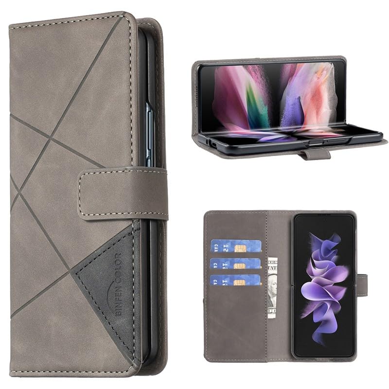 Protection Galaxy Z Fold 6 gris idéale pour sorties et voyages avec fentes cartes