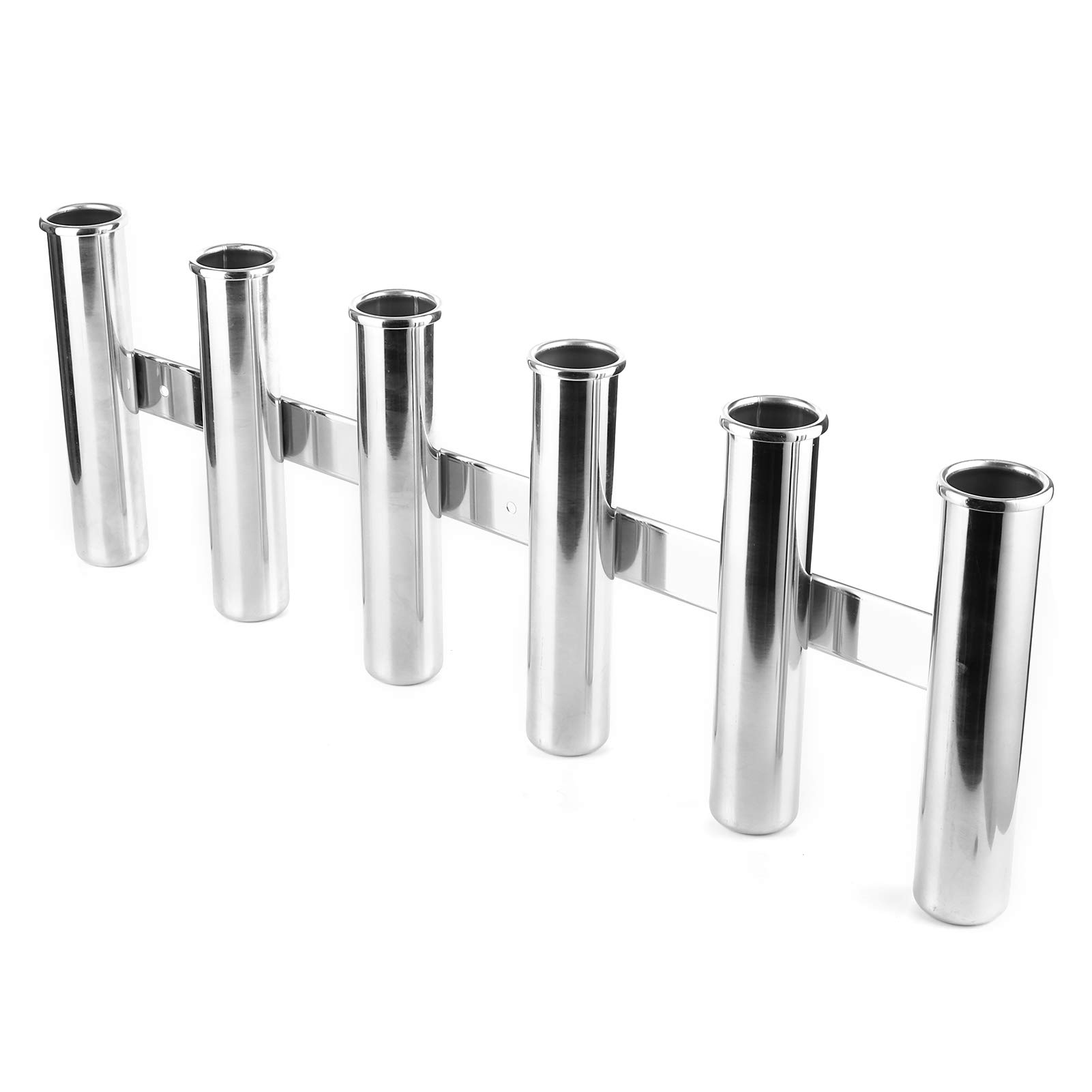 Soporte para Caña de Pescar, 6 Tubos, Soporte Premium para Barcos, Yates, Hecho de Acero Inoxidable de Grado Marino
