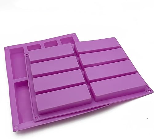 Miniatura 4 de Molde de silicona para barra de granola rectangular casera, 2 piezas, para barra energética, proteínas, chocolate, pasteles, barras de caramelo