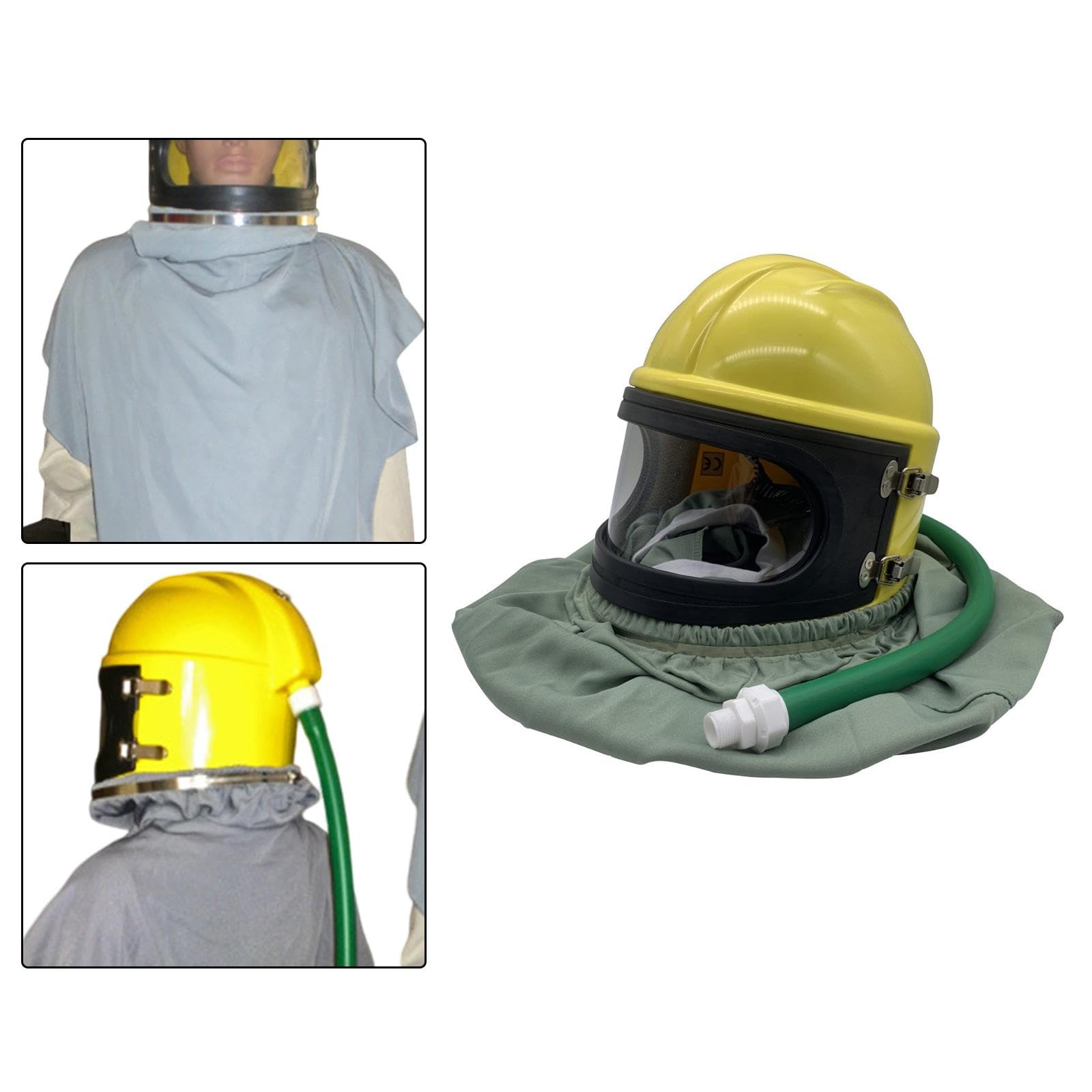 YaeKoo AIR Supplied Safety Sandblast Helmet Sandblaster Sandblasting Hood Protector Gear