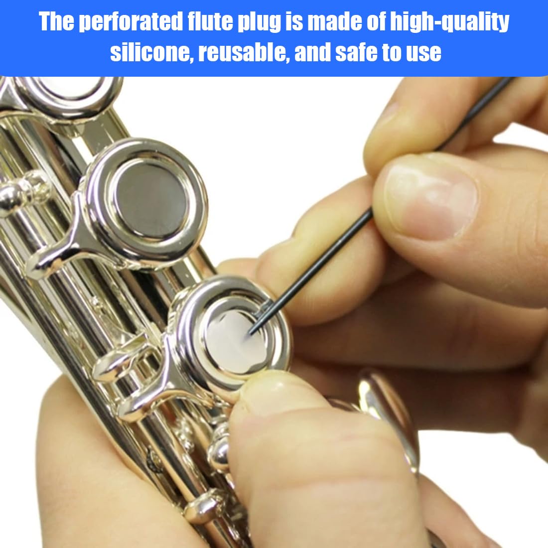30 Pcs Bouchon Flute Traversiere 7 * 3 mm Bouchons d'Oreille de Flûte Bouchon en Silicone Souple Bouchons À Trou Ouvert Universel Paquet Flute Plug