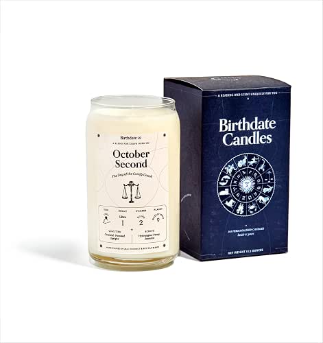 Birthdate Personalized Candle - 13.5oz Long-Lasting Zodiac Scented Candles, Custom