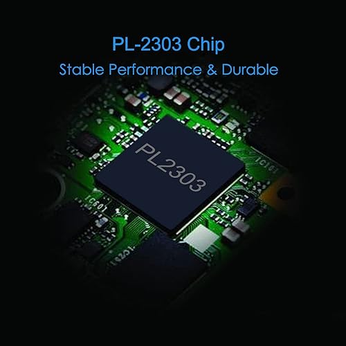 Miniatura 5 de CableCreation Adaptador USB a RS232 con chipset PL2303, 6.6 pies USB 2.0 macho a RS232 hembra DB9 cable convertidor serie para caja registradora,