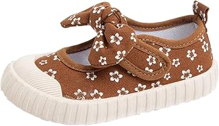 BIISDOST Children's Shoes Girls 29 Trainers - Single Shoes Flats Shoes Slip On Casual Shoes Trainers Breathable Children's Low Shoes with Bowknot Sports Shoes Walking Shoes School Shoes