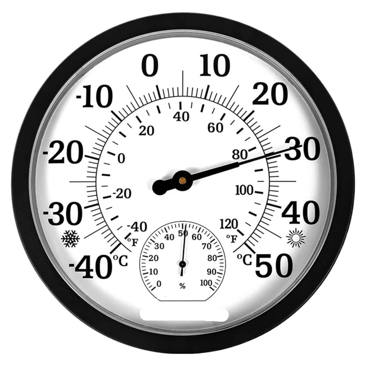 ZHSOAO 10" Decorative Thermometer Hygrometer Clock for Patio, Pool, Garden