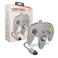 Vista 1 de Hyperkin - "Captain Premium Controller for Nintendo N64 (Gray) - Retro Original style USB Controller
