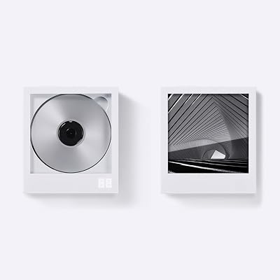 [ km5 ] Rechargeable CD Player with Bluetooth [ Instant Disk Audio CP1 ( White ) ] Hi-Fi Audio Portable CD Player for Car
