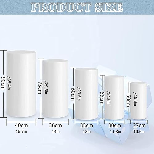 Miniatura 4 de Cubiertas de cilindro para fiestas, fundas de pedestal cilíndrico, cubiertas de bronce para mesas cilíndricas de decoración de fiestas para