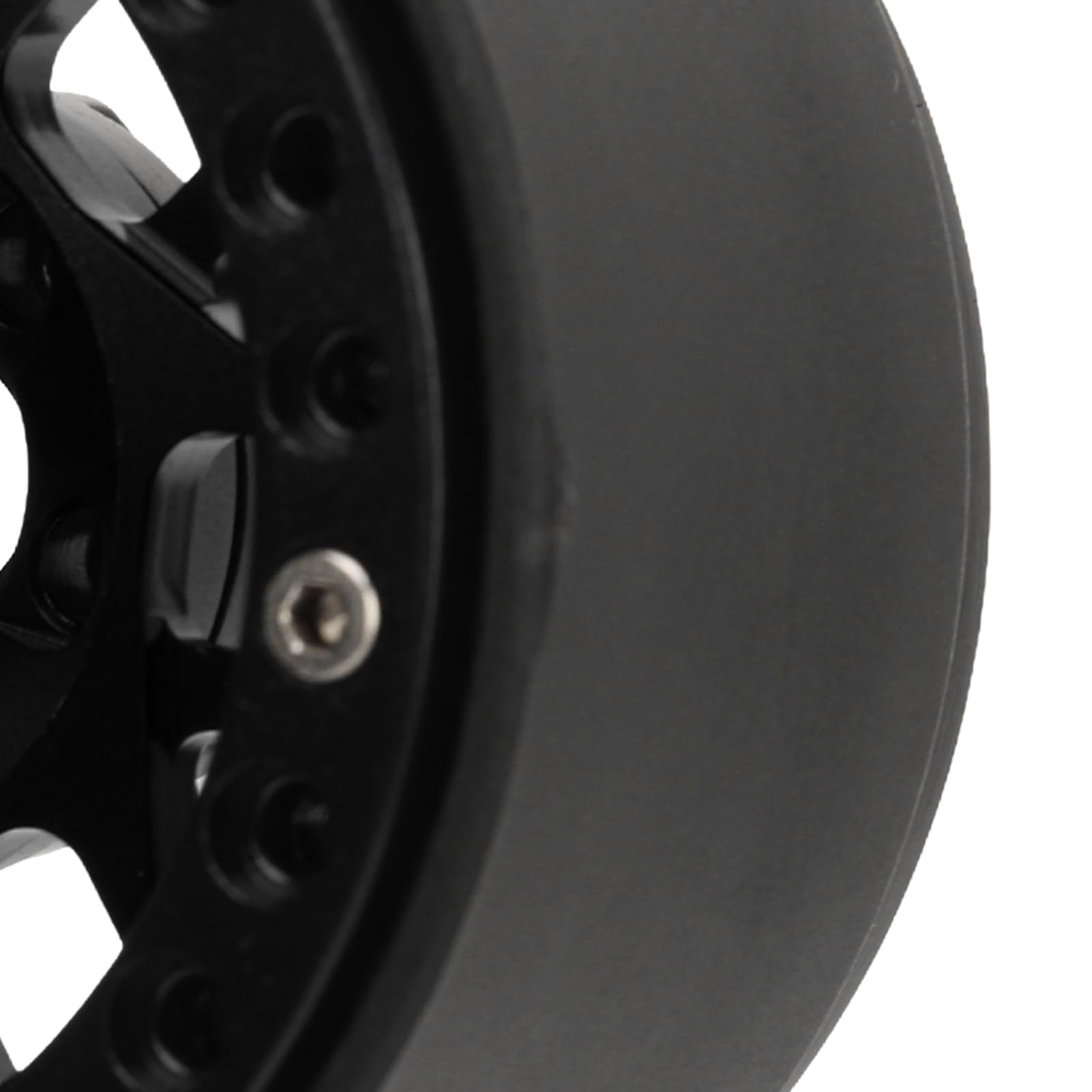 4 cerchi per crawler RC, universali in lega di alluminio da 1,9 pollici con beadlock, adatti a SCX10, SCX10 II, SCX10 III e GEN8; set di cerchi RC leggeri e resistenti per (Nera)