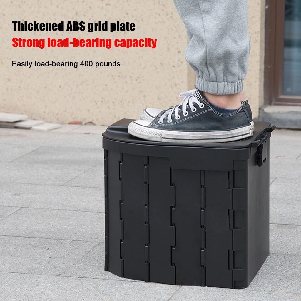 Portable Camping Toilette für Erwachsene Portable Klapp Toilette mit Deckel,Reise Portable Töpfchen für Erwachsene,Porta Töpfchen Auto Toilette, 5 Toilettentaschen, 10-Pack flüssiges Abfallgel