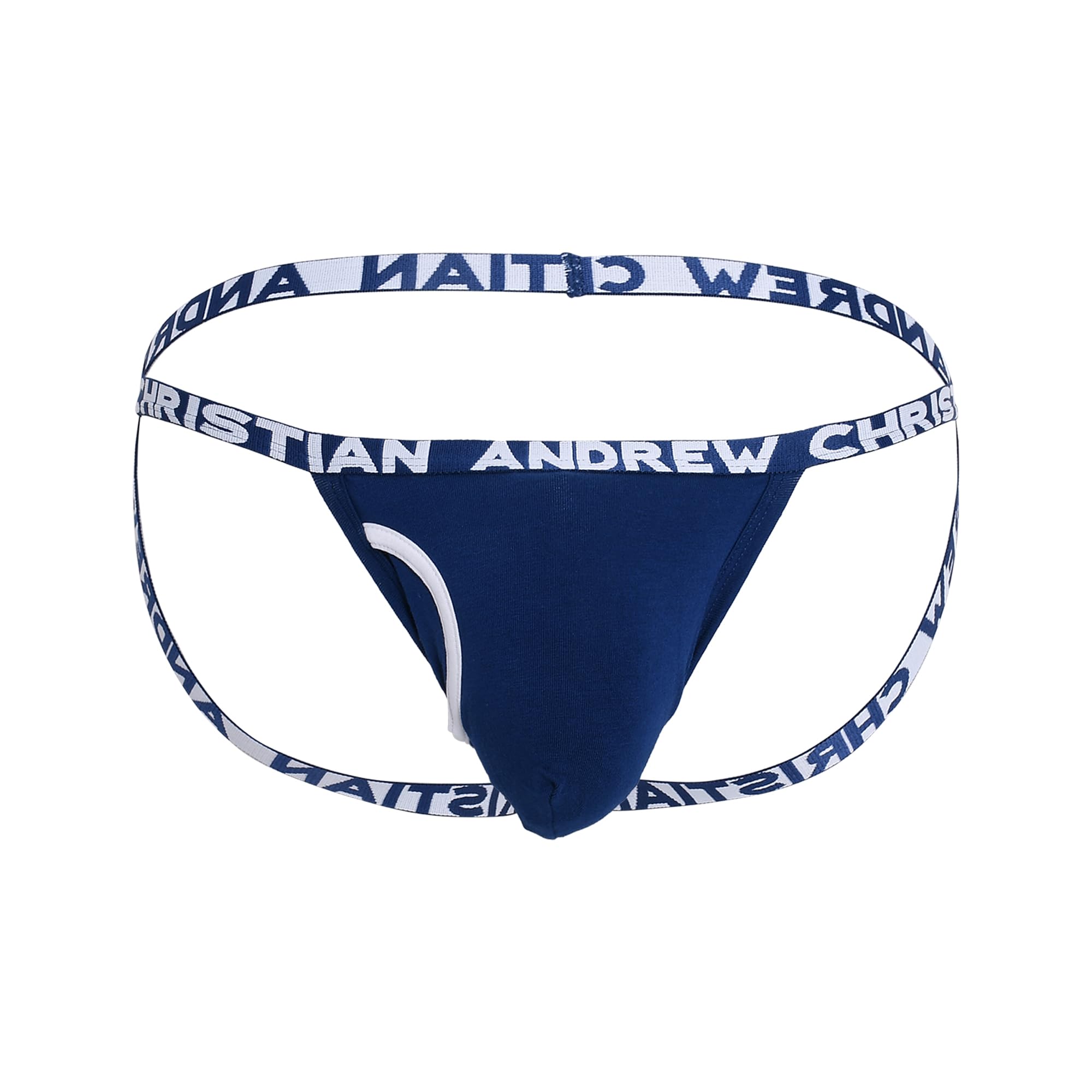 Andrew Christian Men's Navy - Jockstrap Underwear - Fly Jock W/Almost Naked® - 1X Size Xxl
